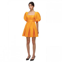 Load image into Gallery viewer, Self Portrait Taffeta Mini Dress Yellow
